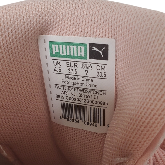 PUMA Trinomic R698 Winterized Coral Cloud Pink Sneakers Sz 7 - Picture 11 of 13